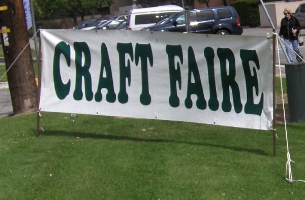 White banner says "Craft Faire" in green lettering