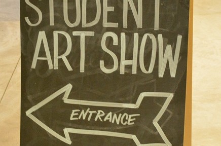 SPAA Student Art Show sign