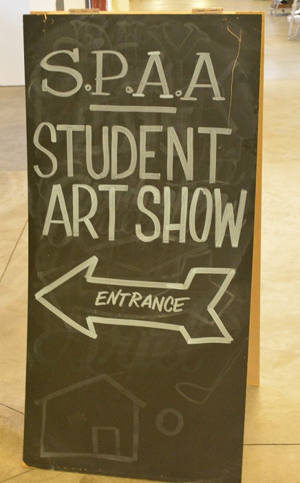 SPAA Student Art Show sign