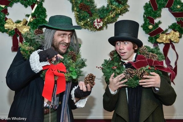 Fagin (Ken Riedel) & the Artful Dodger (Keefer Blakeslee) from Dicken’s Oliver Twist are up to no good @The International Printing Museum’s “Dickens Day Holiday Celebration” happens Dec. 10th & 11th 2016 in Carson, CA. (Photograph courtesy of Jim Whobrey, and used with permission.)