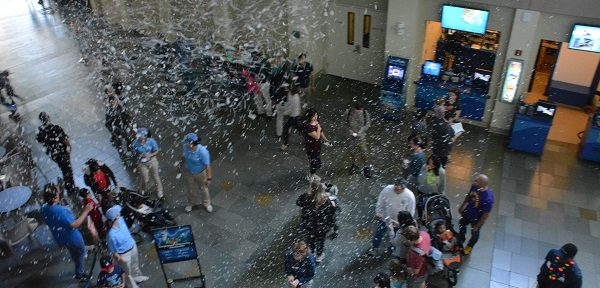 "Snow" falls in the Great Hall