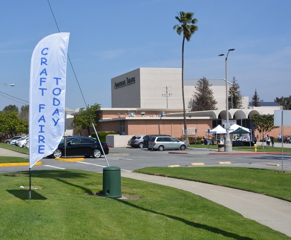 "Craft Faire Today" sign outside Torrance Cultural Arts Center building