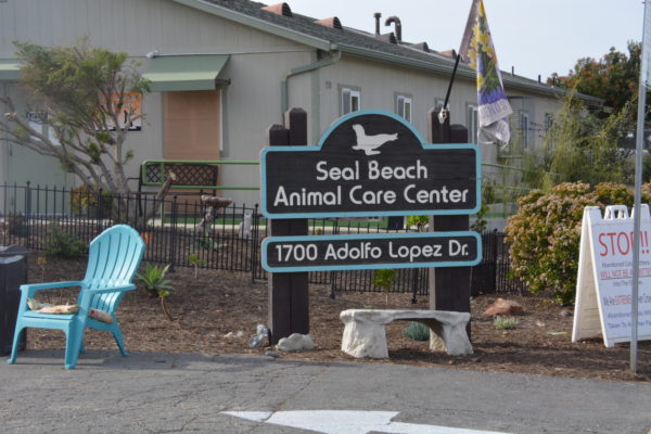 Seal Beach Animal Care Services sign outside building