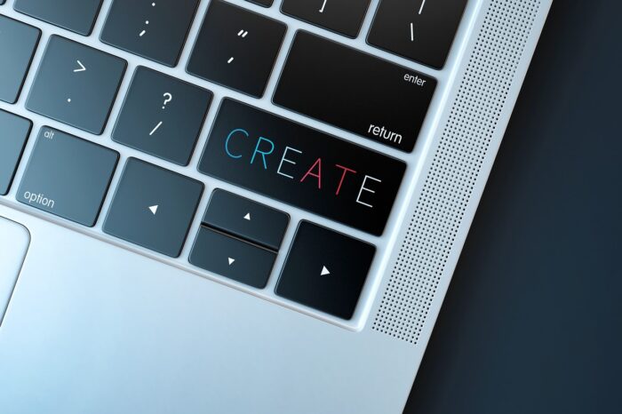 "Create" key in place of "Enter" on computer keyboard.